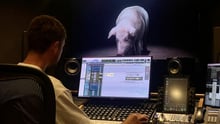 Sound engineers working on The Thoughtful Pig Brand Campaign